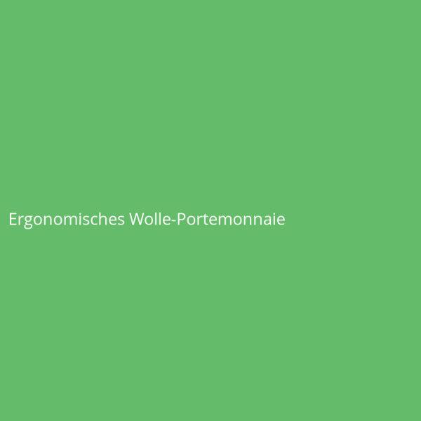 Ergonomisches Wolle-Portemonnaie
